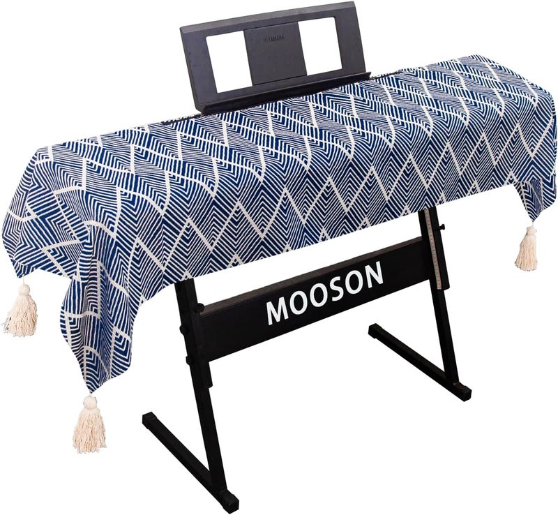 mooson Waterproof Keyboard Cover - Soft Thick & Durable - Geometric Pattern - Universal Fit for 61/76/88-Key Digital Piano Keyboards - Stylish Home/Studio Protector, Adjustable Side Zippers - Image 1